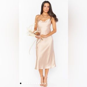 Show me your mumu- Verona cowl dress champagne
